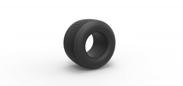 Dirt Sprint racing tire Scale 1 to 25 3D Print Model .c4d .max .obj .3ds .fbx .stl .blend 