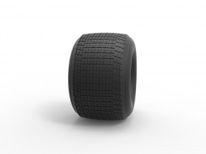 Dirt Sprint racing tire Scale 1 to 25 3D Print Model