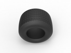 Dirt Sprint racing tire Scale 1 to 25 3D Print Model
