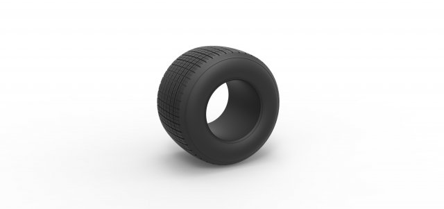 Dirt Sprint racing tire 2 Scale 1 to 25 Modèles 3D en vedette .c4d .max .obj .3ds .fbx .stl .blend 