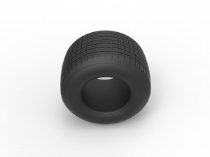 Dirt Sprint racing tire 2 Scale 1 to 25 Modèles 3D en vedette