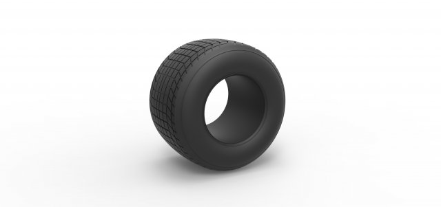 Dirt Sprint racing tire 3 Scale 1 to 25 3D 프린트 모델 .c4d .max .obj .3ds .fbx .stl .blend 