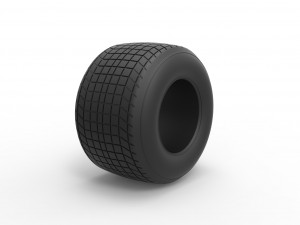 Dirt Sprint racing tire 3 Scale 1 to 25 3D 프린트 모델