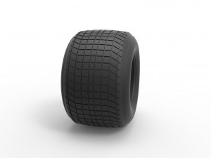 Dirt Sprint racing tire 3 Scale 1 to 25 3D 프린트 모델
