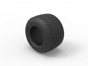 Dirt Sprint racing tire 3 Scale 1 to 25 3D 프린트 모델