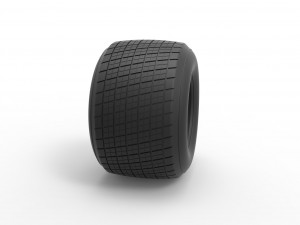 Dirt Sprint racing tire 4 Scale 1 to 25 3D 프린트 모델
