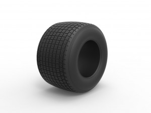 Dirt Sprint racing tire 5 Scale 1 to 25 Modèles 3D en vedette