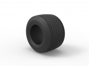 Dirt Sprint racing tire 5 Scale 1 to 25 Modèles 3D en vedette
