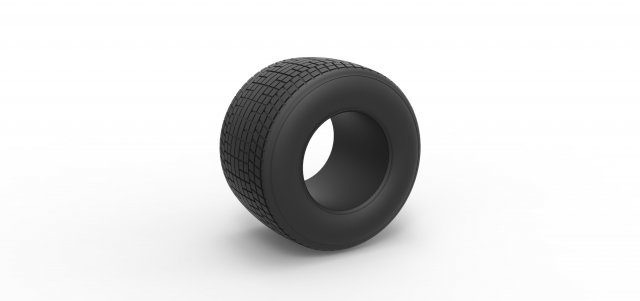 Dirt Sprint racing tire 6 Scale 1 to 25 Model Cetak 3D .c4d .max .obj .3ds .fbx .stl .blend 