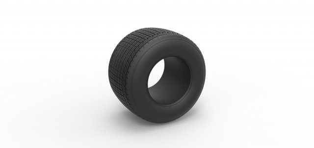 Dirt Sprint racing tire 7 Scale 1 to 25 3D Принт Модель .c4d .max .obj .3ds .fbx .stl .blend 