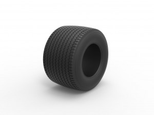 Dirt Sprint racing tire 9 Scale 1 to 25 3D 프린트 모델