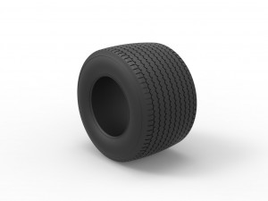 Dirt Sprint racing tire 9 Scale 1 to 25 3D 프린트 모델