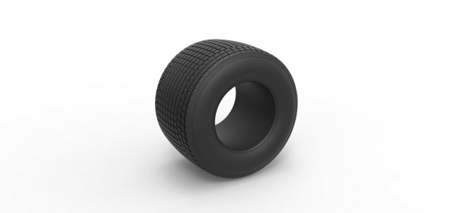 Dirt Sprint racing tire 10 Scale 1 to 25 Modèles 3D en vedette .c4d .max .obj .3ds .fbx .stl .blend 