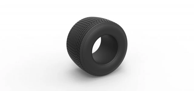 Dirt Sprint racing tire 10 Scale 1 to 25 3D Print Model .c4d .max .obj .3ds .fbx .stl .blend