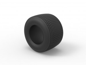 Dirt Sprint racing tire 10 Scale 1 to 25 Modèles 3D en vedette