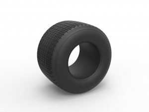 Dirt Sprint racing tire 11 Scale 1 to 25 3Dプリントモデル