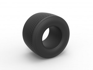 Dirt Sprint racing tire 12 Scale 1 to 25 3D-printmodel