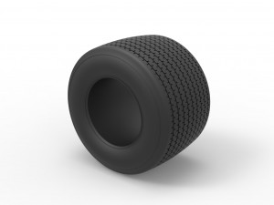 Dirt Sprint racing tire 12 Scale 1 to 25 3D प्रिंट मॉडल
