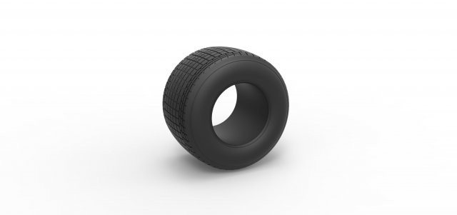 Dirt Sprint racing tire 14 Scale 1 to 25 Modèles 3D en vedette .c4d .max .obj .3ds .fbx .stl .blend 
