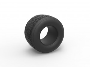 Dirt Sprint racing tire 14 Scale 1 to 25 Modelo de Impressão 3D