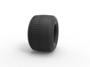 Dirt Sprint racing tire 14 Scale 1 to 25 Modèles 3D en vedette