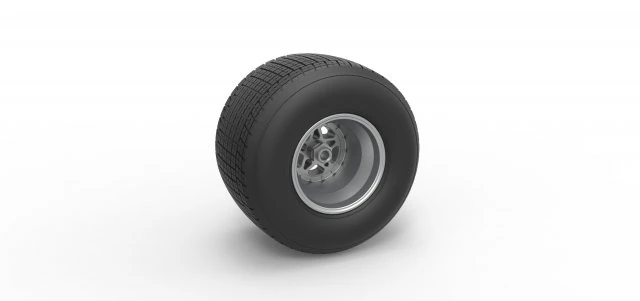 Rear wheel from Sprint car Scale 1 to 25 3D Print Model .c4d .max .obj .3ds .fbx .stl .blend