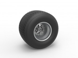 Rear wheel from Sprint car Scale 1 to 25 3D Print Model