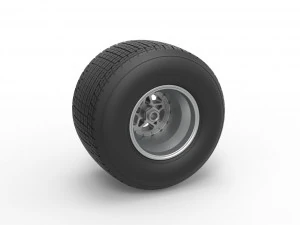 Rear wheel from Sprint car Scale 1 to 25 3D Print Model