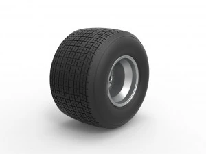 Rear wheel from Sprint car Scale 1 to 25 3D Print Model