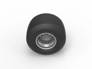 Rear wheel from Sprint car Scale 1 to 25 3D Print Model