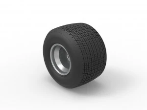 Rear wheel from Sprint car Scale 1 to 25 3D Print Model