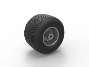 Rear wheel from Sprint car Scale 1 to 25 3D Print Model