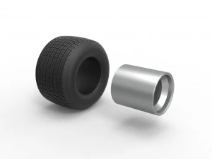 Rear wheel from Sprint car Scale 1 to 25 3D Print Model