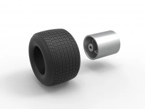Rear wheel from Sprint car Scale 1 to 25 3D Print Model