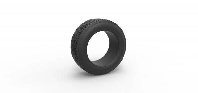 Dirt Sprint racing front tire Scale 1 to 25 3D Print Model .c4d .max .obj .3ds .fbx .stl .blend 
