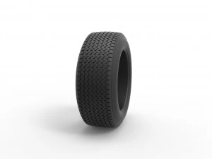Dirt Sprint racing front tire Scale 1 to 25 3D Print Model