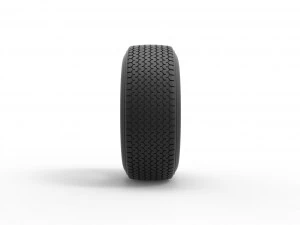 Dirt Sprint racing front tire Scale 1 to 25 3D Print Model