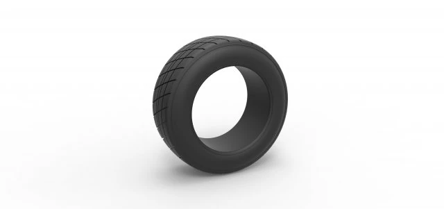 Dirt Sprint racing front tire 2 Scale 1 to 25 3D Print Model .c4d .max .obj .3ds .fbx .stl .blend 