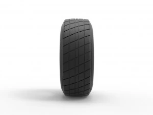 Dirt Sprint racing front tire 2 Scale 1 to 25 3D Print Model