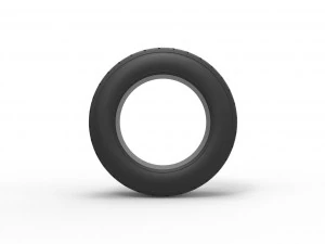 Dirt Sprint racing front tire 2 Scale 1 to 25 3D Print Model