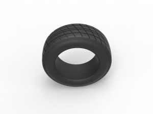 Dirt Sprint racing front tire 2 Scale 1 to 25 Modèles 3D en vedette