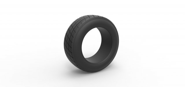 Dirt Sprint racing front tire 3 Scale 1 to 25 3D Print Model .c4d .max .obj .3ds .fbx .stl .blend 