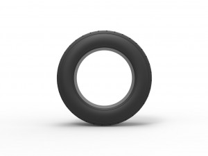Dirt Sprint racing front tire 3 Scale 1 to 25 3D Print Model