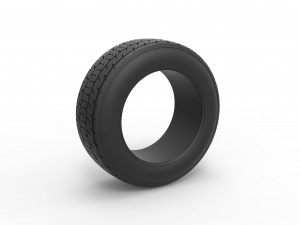 Dirt Sprint racing front tire 4 Scale 1 to 25 3D 打印模型