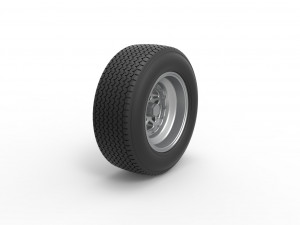 Front wheel from Sprint car Scale 1 to 25 3D Принт Модель