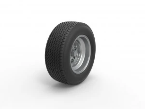 Front wheel from Sprint car Scale 1 to 25 3D Print Model