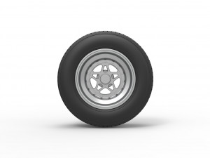 Front wheel from Sprint car Scale 1 to 25 3D Принт Модель