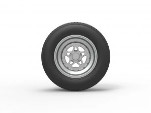 Front wheel from Sprint car Scale 1 to 25 3D Print Model