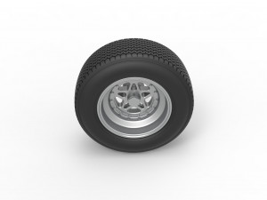 Front wheel from Sprint car Scale 1 to 25 3D Принт Модель