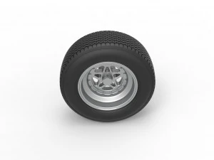 Front wheel from Sprint car Scale 1 to 25 3D Print Model